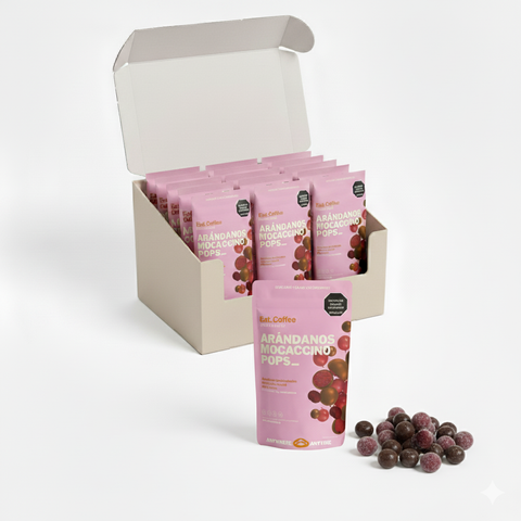 Caja de Arándanos Mocaccino Pops x 75 gr (desde 6 unidades) - Seleccionamos los arándanos deshidratados más jugosos y los