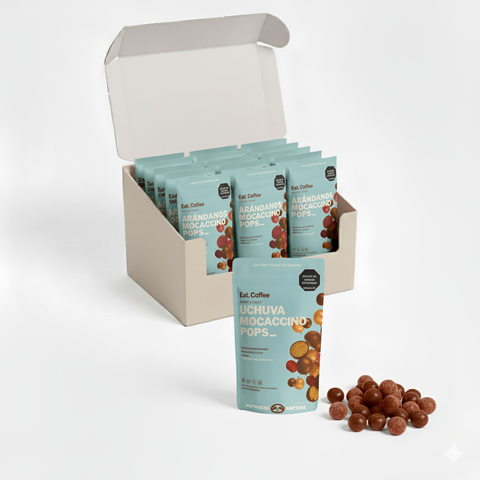 Caja de Uchuva Mocaccino Pops x 75 gr (desde 6 unidades) - Uchuvas Colombianas Orgánicas recubiertas con una exclusiva cobertura